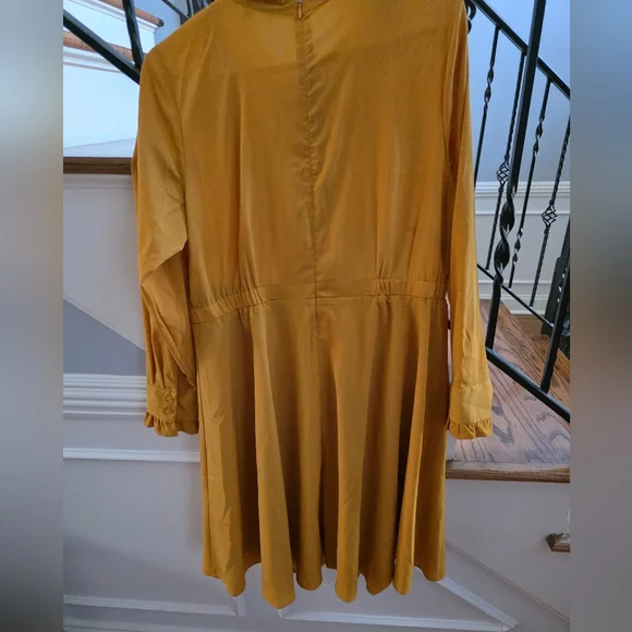 Eloquii Mustard Yellow Ruffle Dress - Picture 2 of 3